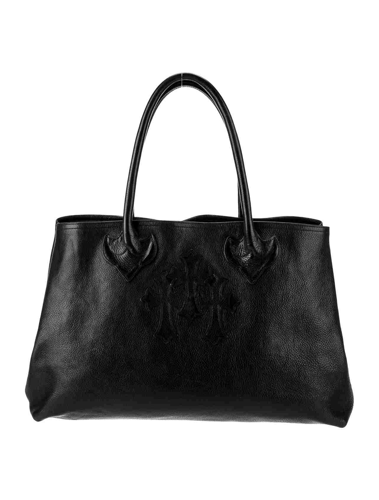 Chrome Hearts Leather Patch Black Tote - CHTX003