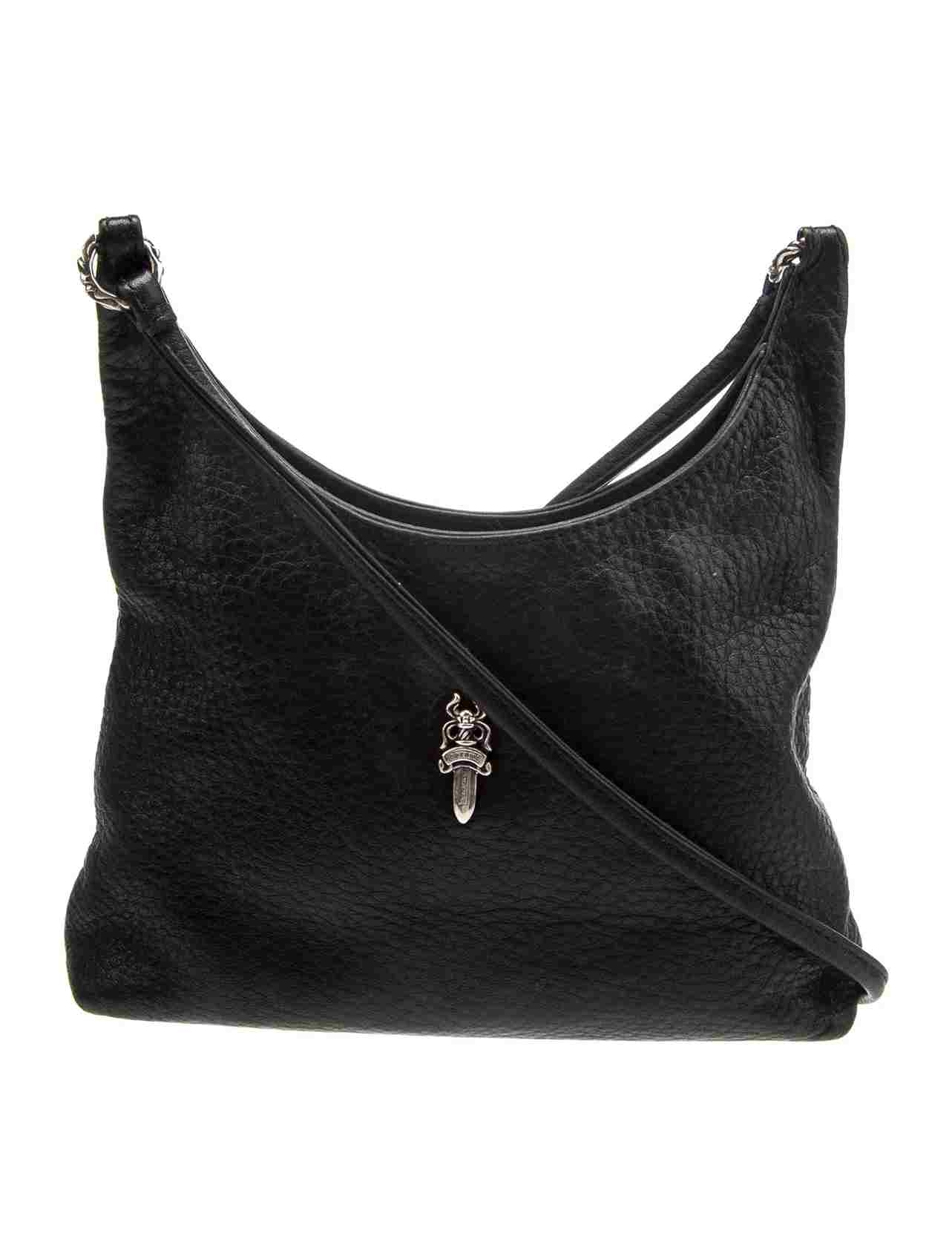 Chrome Hearts Leather Viv Black Shoulder Bag - CHTX004