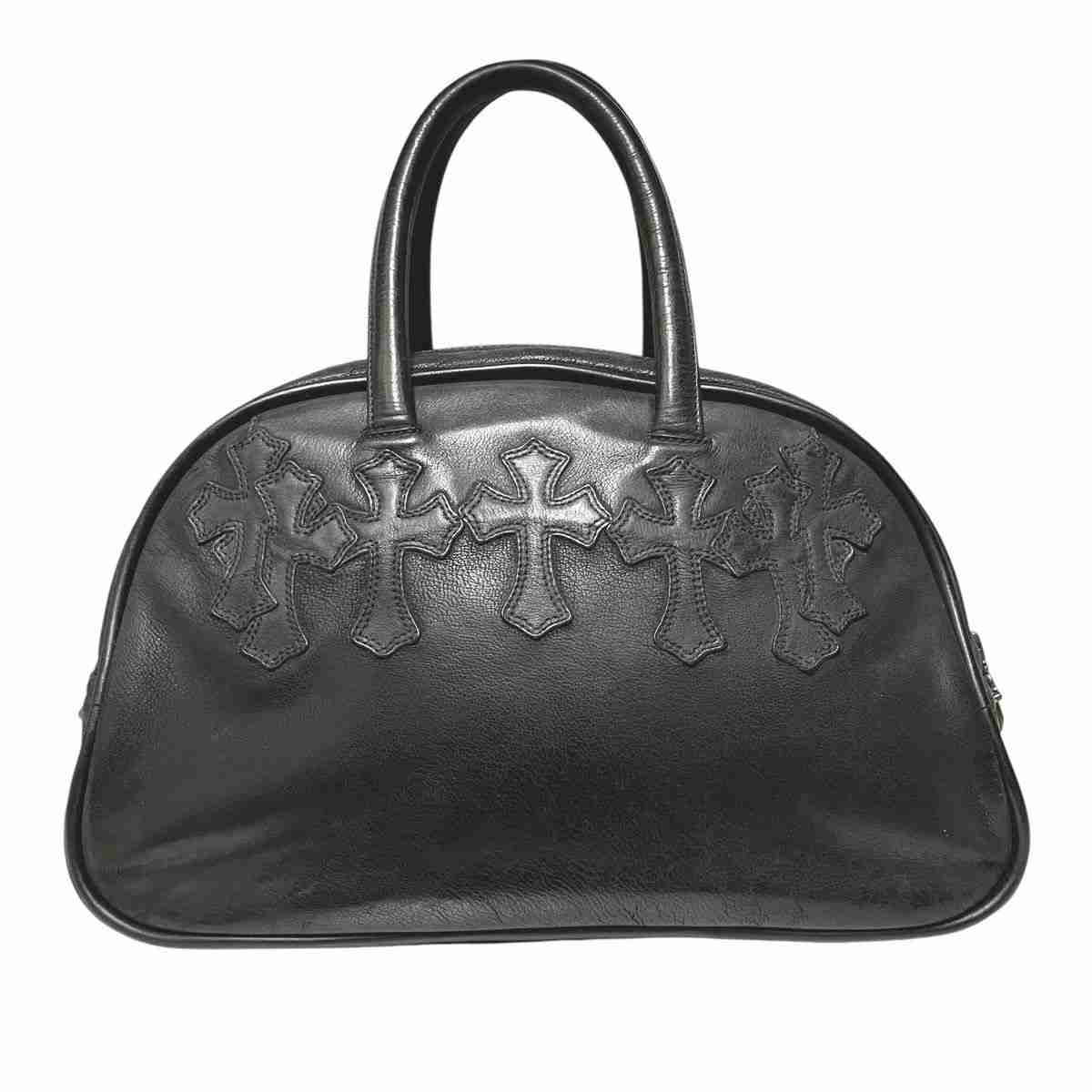 Chrome Hearts Small Gym Bag Black Leather - CHTX008