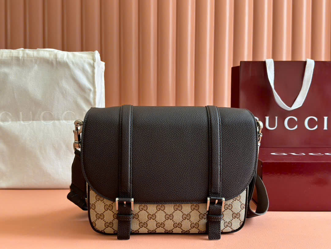 Gucci Buckle Detailed Monogrammed Crossbody Bag - 794872