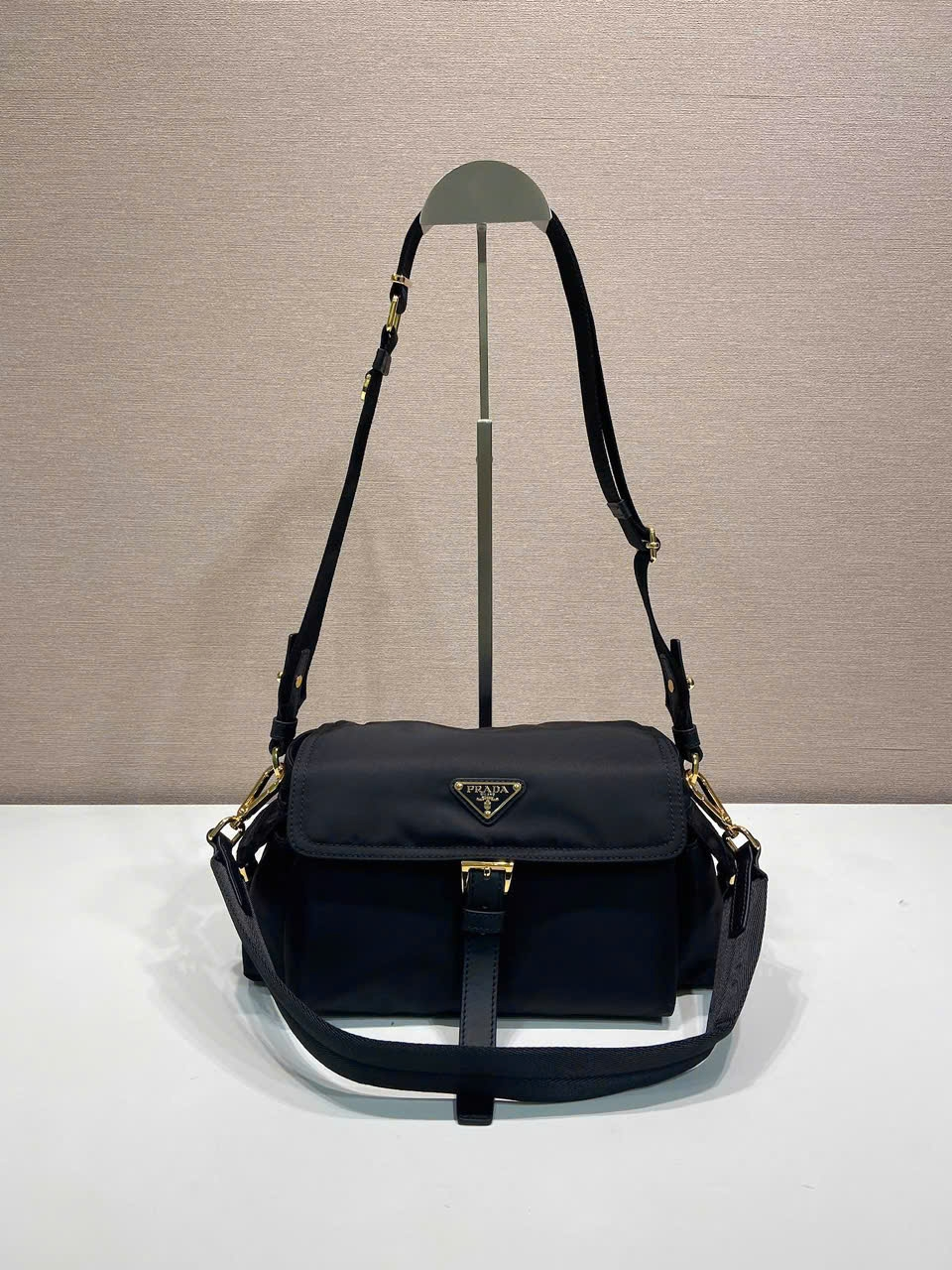 Prada Explore Medium Re-Nylon Shoulder Bag With Flap - 1BD394
